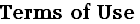 Terms of Use